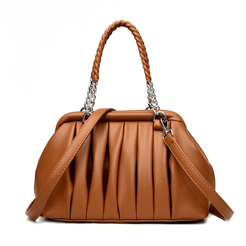 Pleated Woven Portable Bag
