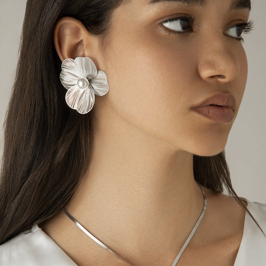 Ginkgo Leaf Flower Earrings