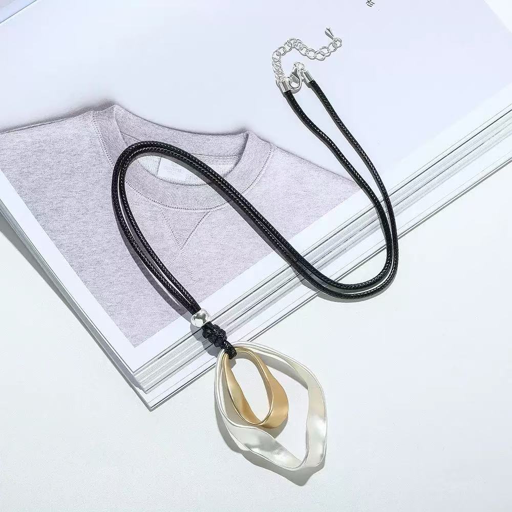 Adjustable Leather-String Necklace