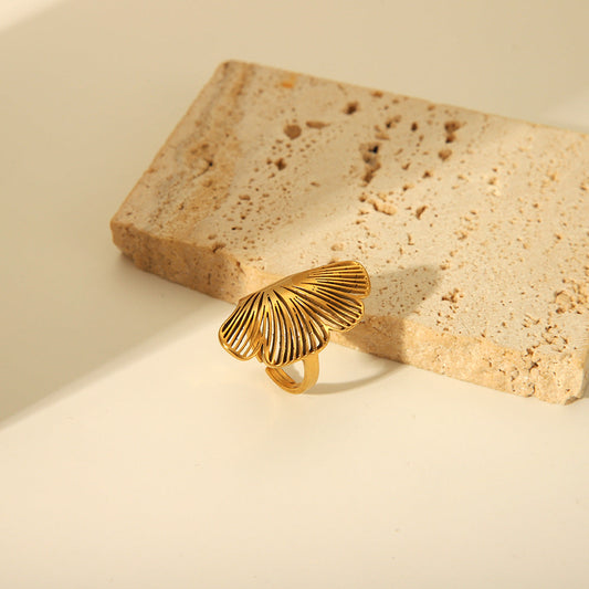 Cross-border Maple Leaf Ring
