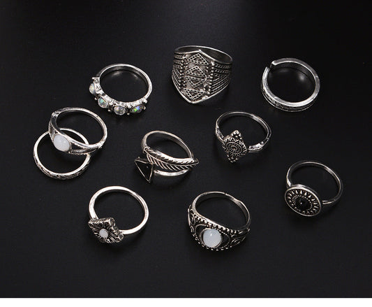 Simple Retro Alloy Plating Ring