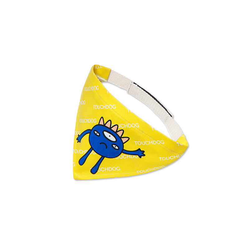Pet cartoon print triangle scarf