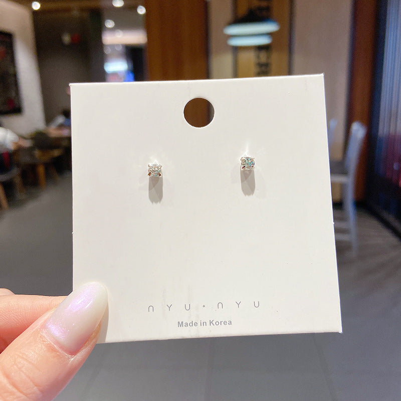 Silver Pin Earrings