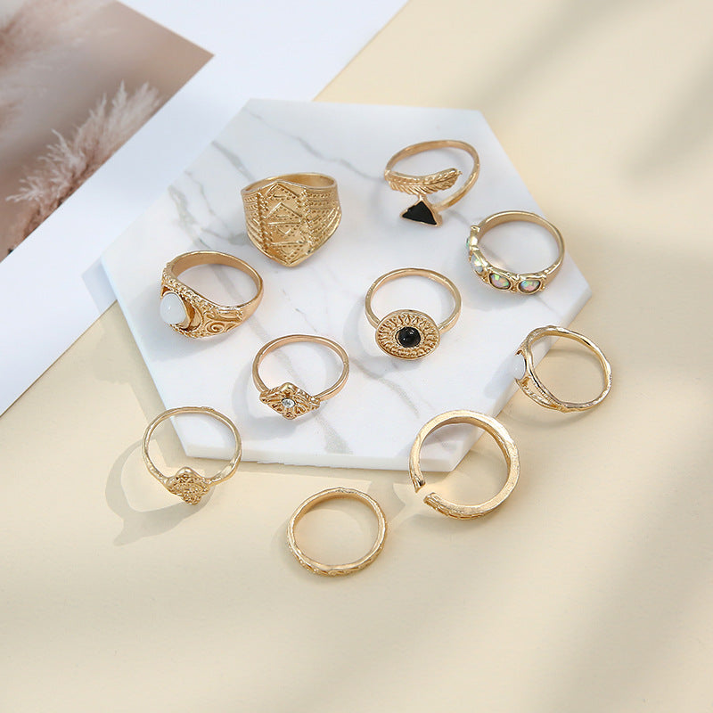 Simple Retro Alloy Plating Ring