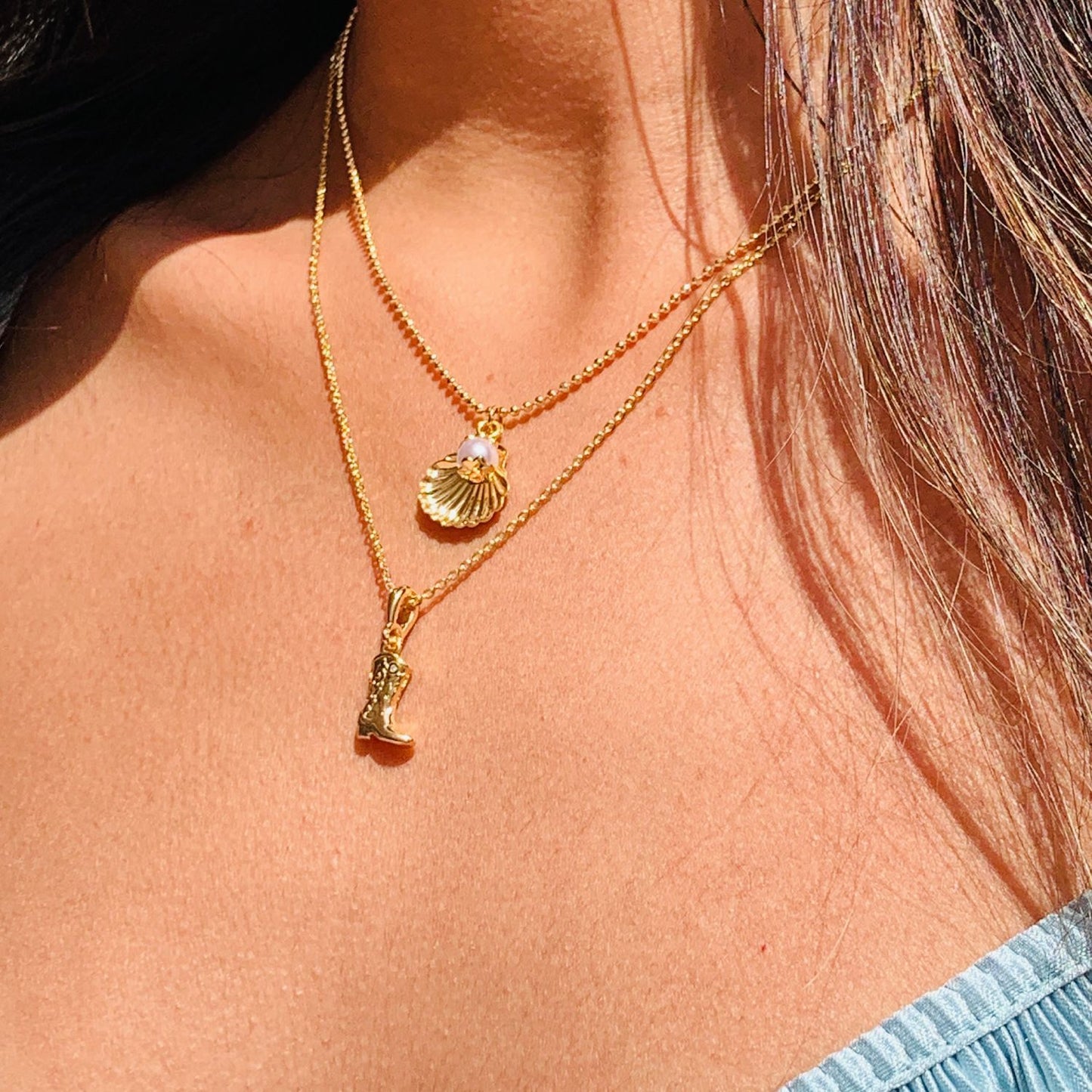 Cowboy Boot Cap Necklace
