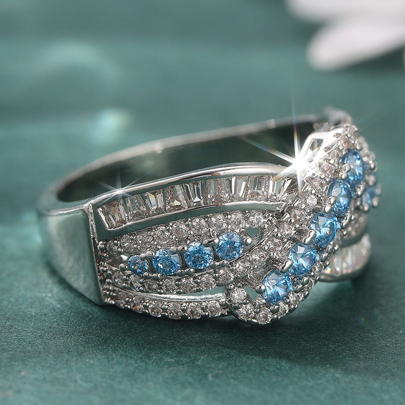 Elegant Wedding Fashion Rings, Round Synthetic Zircon Rings For Women, Engagement Party Daily Finger Jewelry