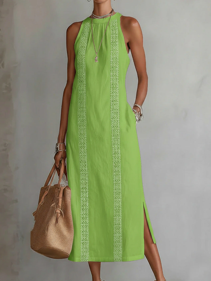 Halter Neck Sleeveless Dress