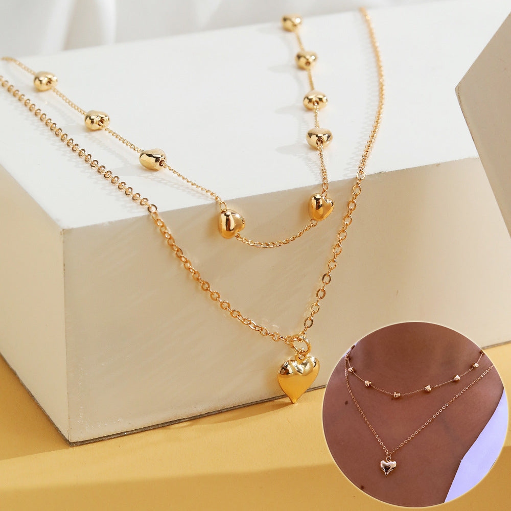 Double-layer Heart Necklace