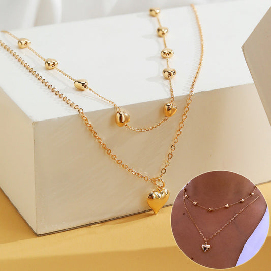Double-layer Heart Necklace