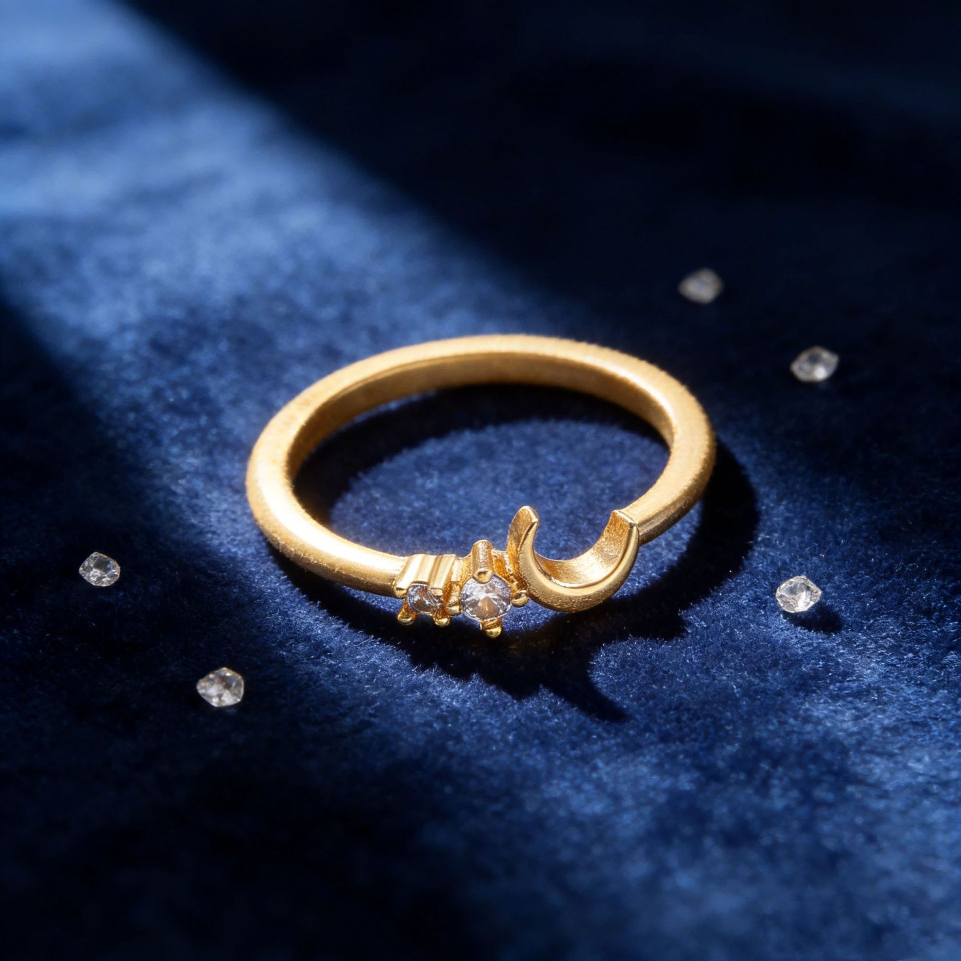 Star And Moon Ring