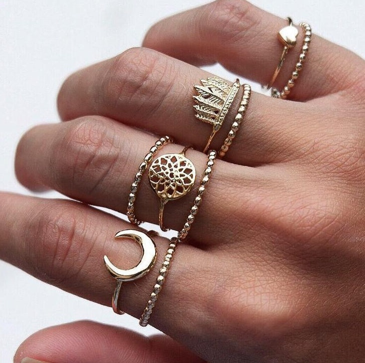 9PCS Midi Rings Set