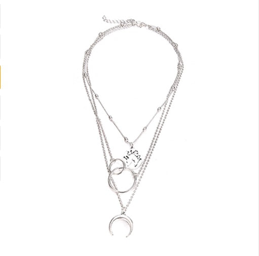 Boho Moon Map Necklace