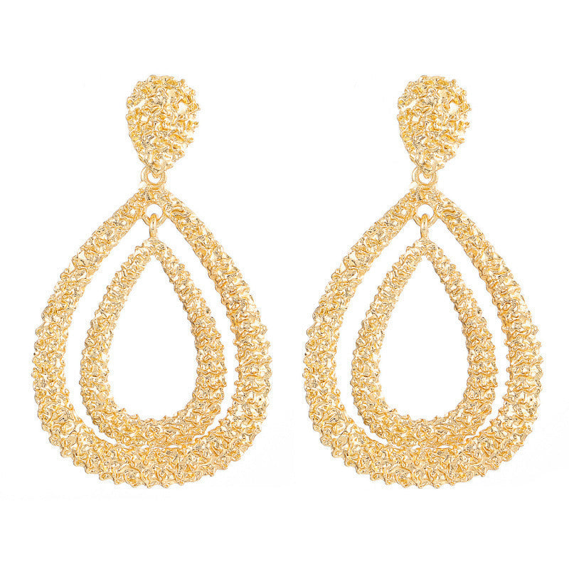 Double-layer Teardrop Earrings