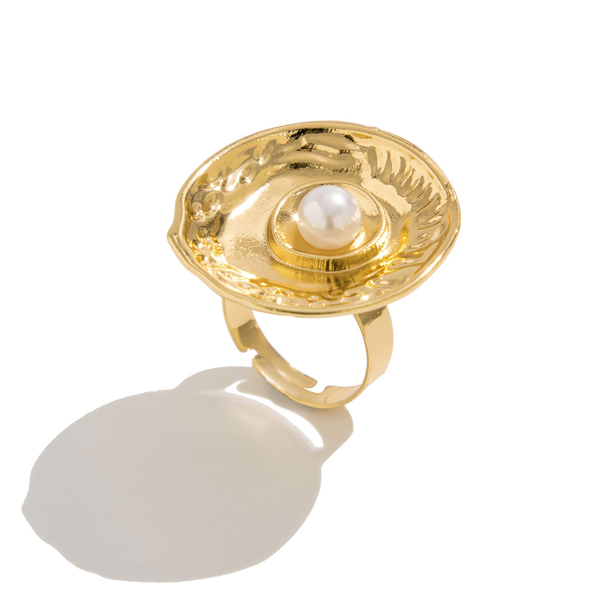 Inlaid Pearl Flower Ring