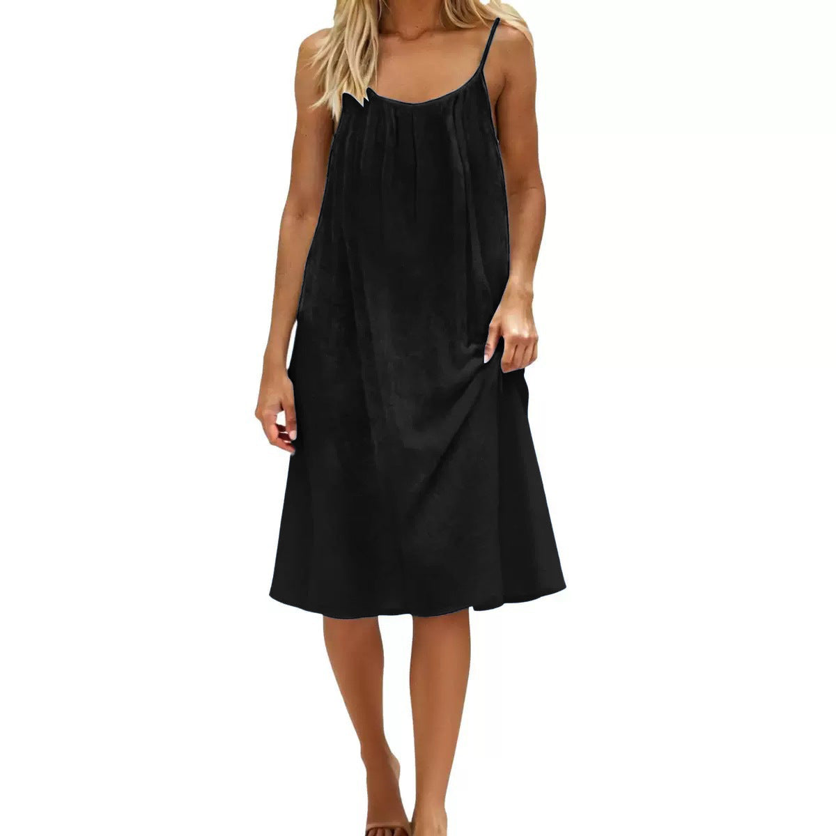 Spaghetti Strap Backless Dress