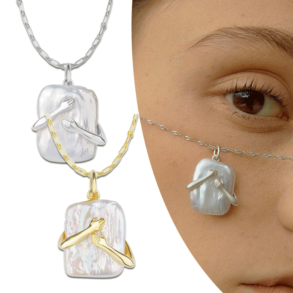 Unique Square Baroque Pearl Necklace