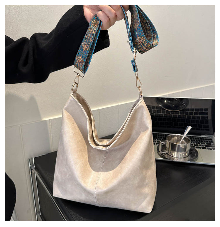 Ethnic Style Wide Shoulder Strap Handbag