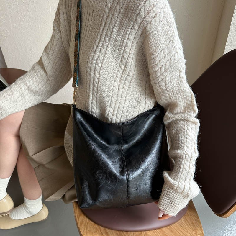 Ethnic Style Wide Shoulder Strap Handbag
