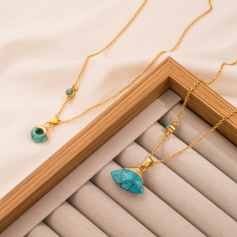 Turquoise Leaf Necklace