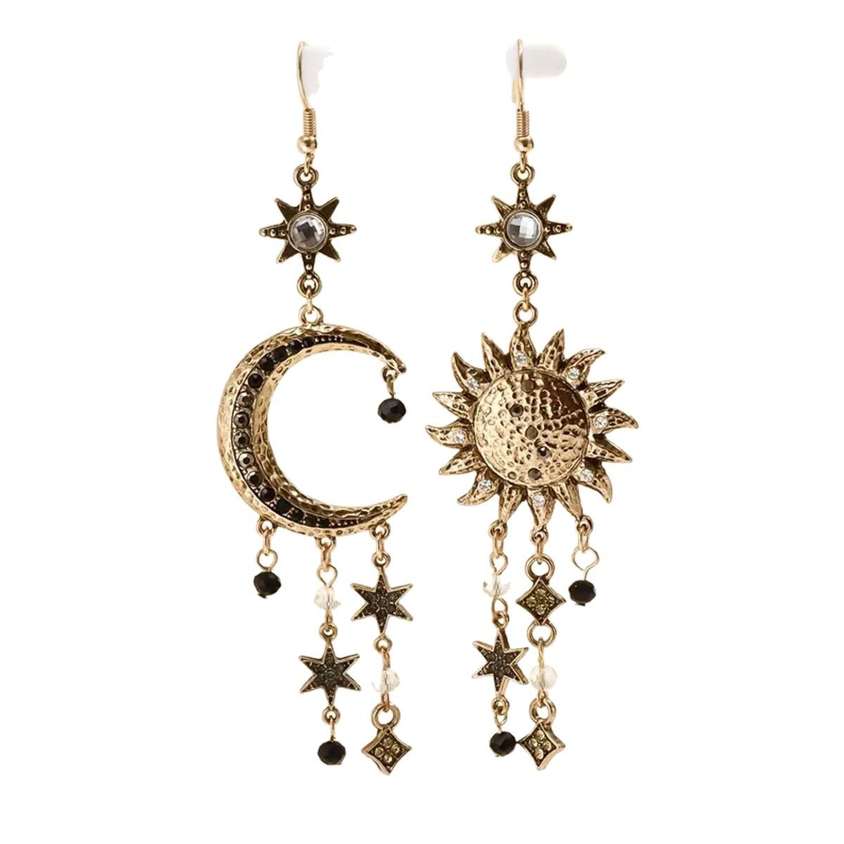 Long Sun Moon Earrings