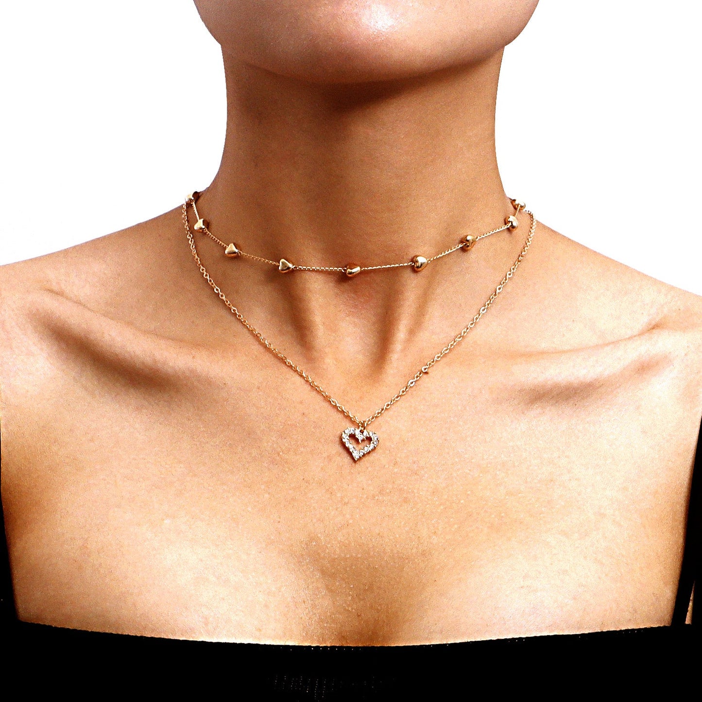 Double-layer Heart Necklace