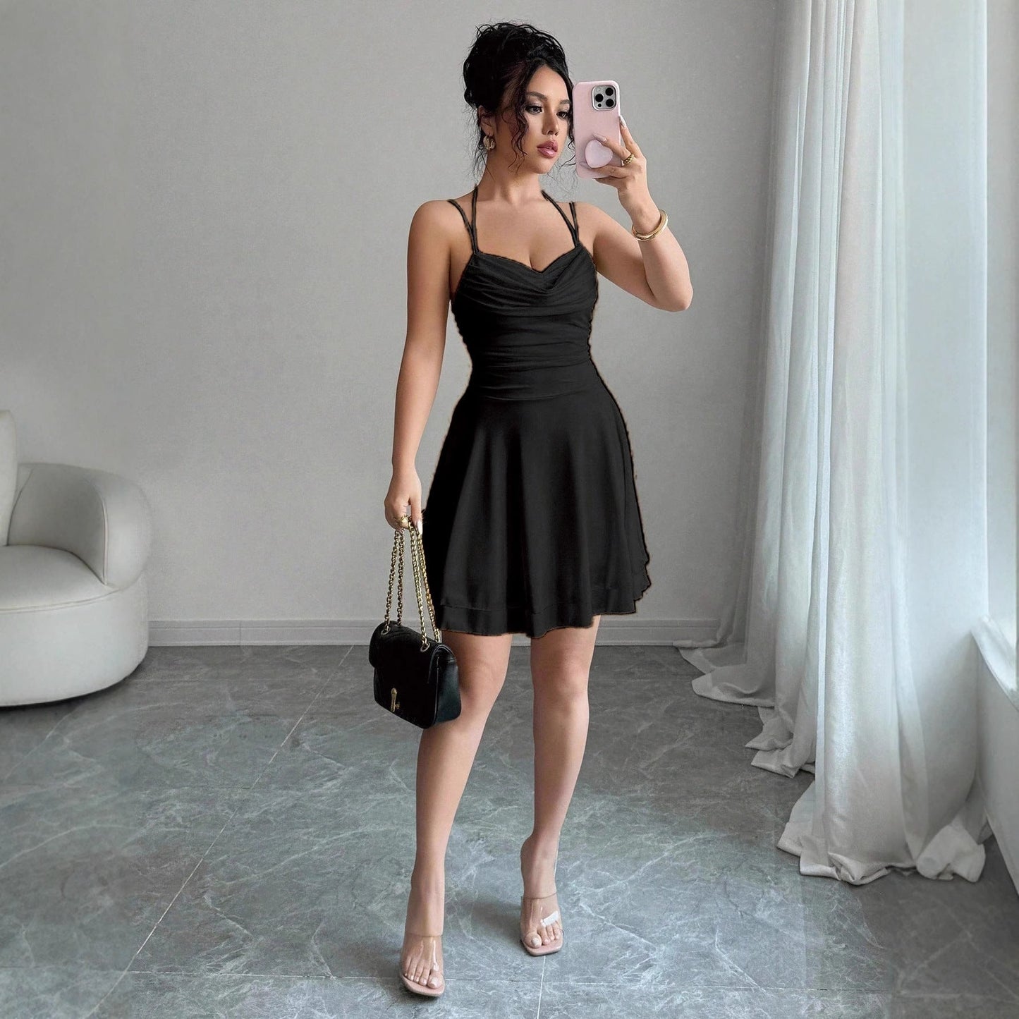 Waist-cinching Slip Dress
