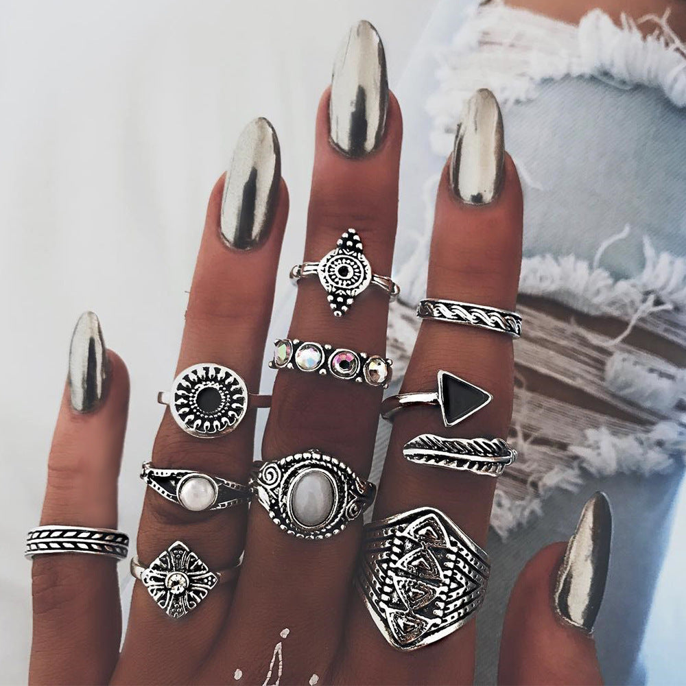 Simple Retro Alloy Plating Ring