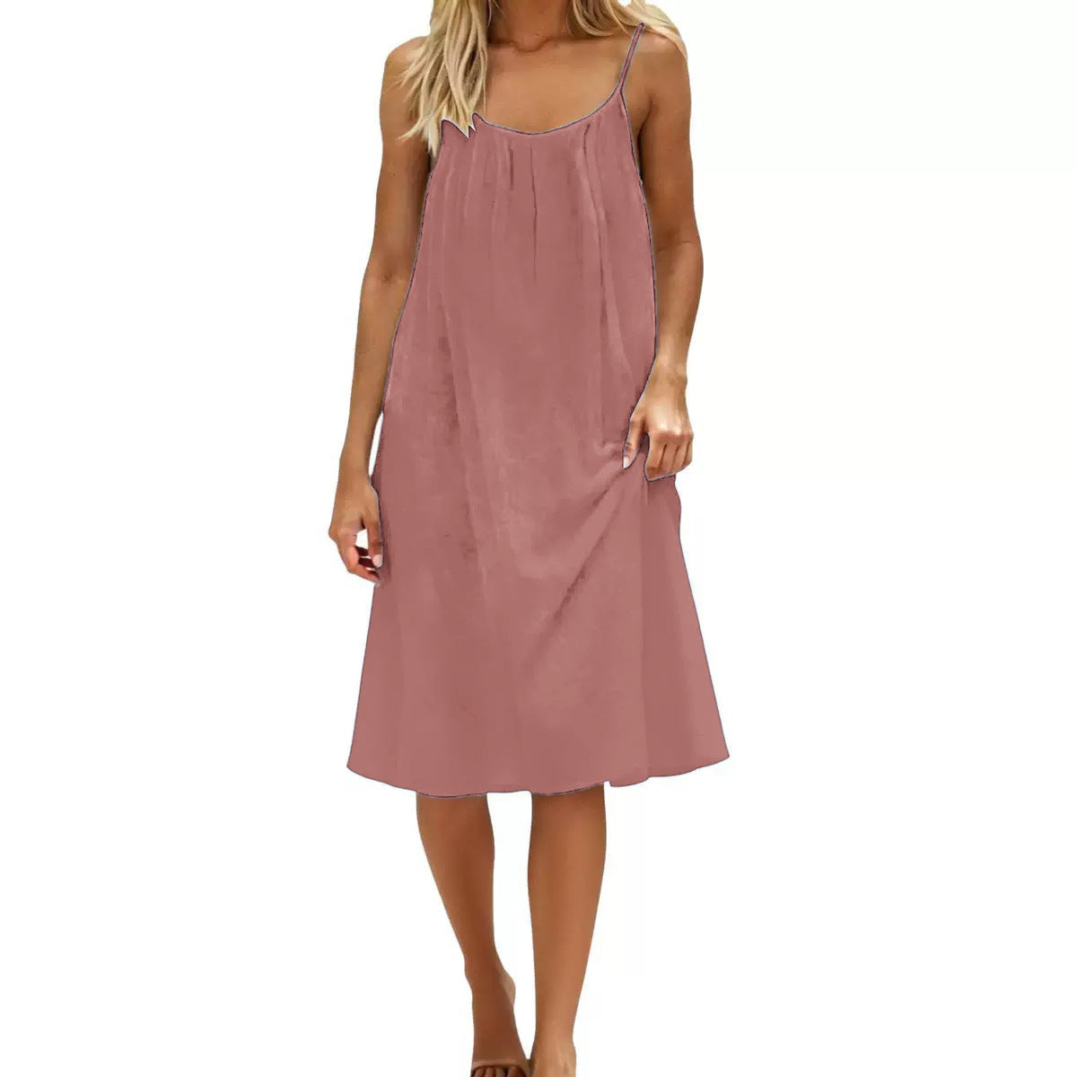 Spaghetti Strap Backless Dress
