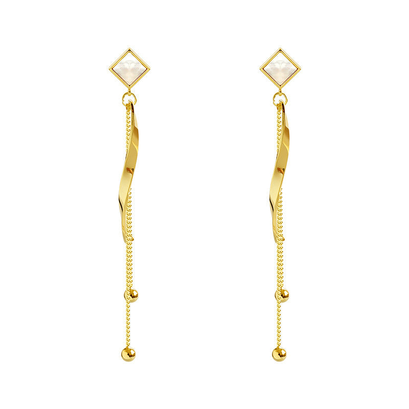 Needle Curved Stick Slimming Earrings