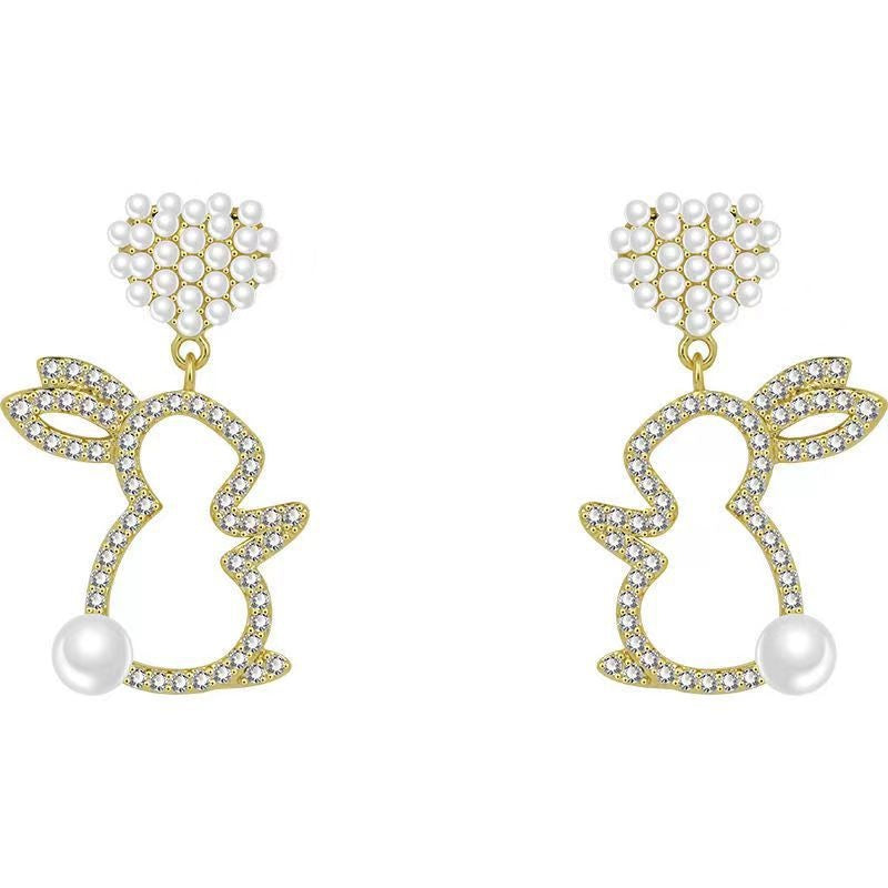 Pearl Bunny Earrings