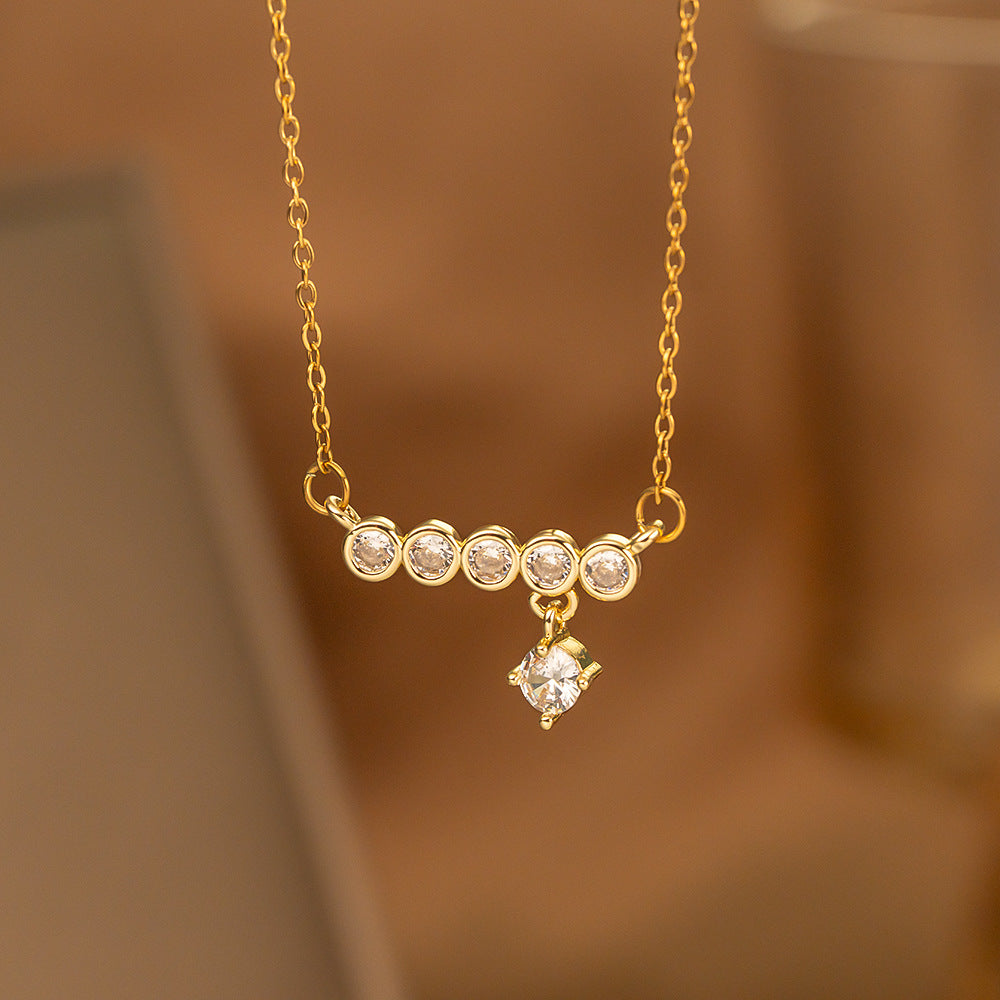 Single-diamond Pendant Necklace