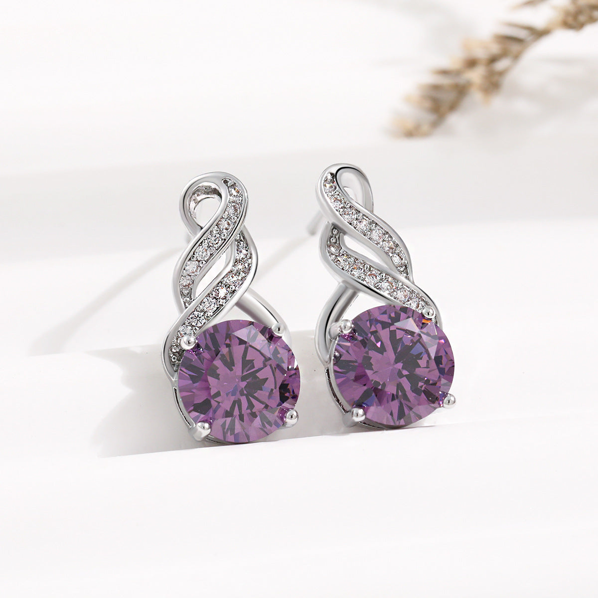Cross Moissanite Earrings For Women
