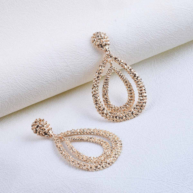 Double-layer Teardrop Earrings