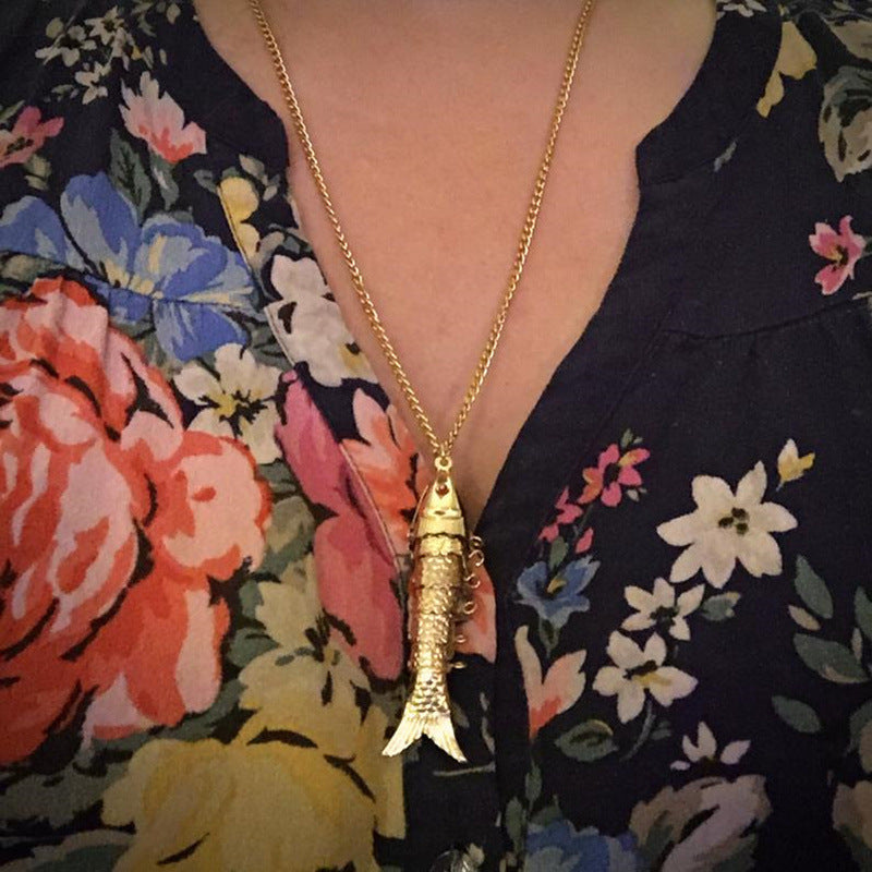 Golden Little Fish Necklace