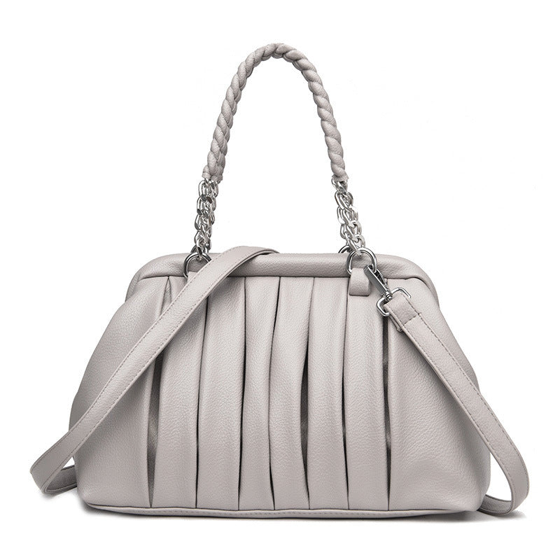 Pleated Woven Portable Bag