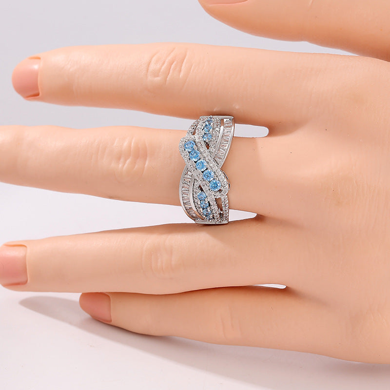 Elegant Wedding Fashion Rings, Round Synthetic Zircon Rings For Women, Engagement Party Daily Finger Jewelry