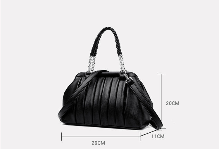 Pleated Woven Portable Bag