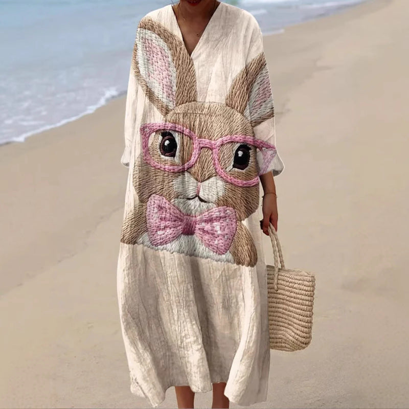Elegant Chic Loose Mid-length Dress