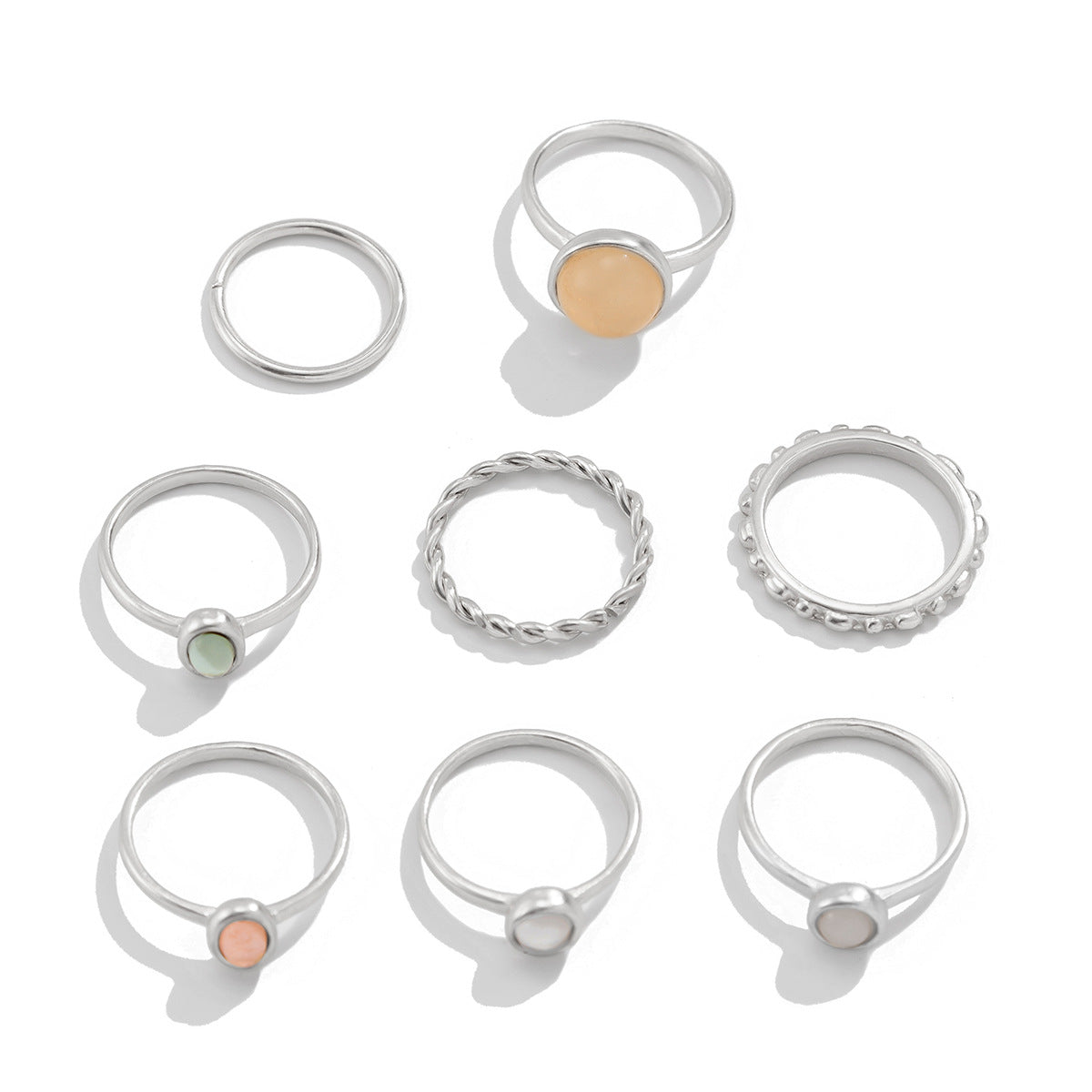 Ins Style Twist Hollow Cross Chain Ring