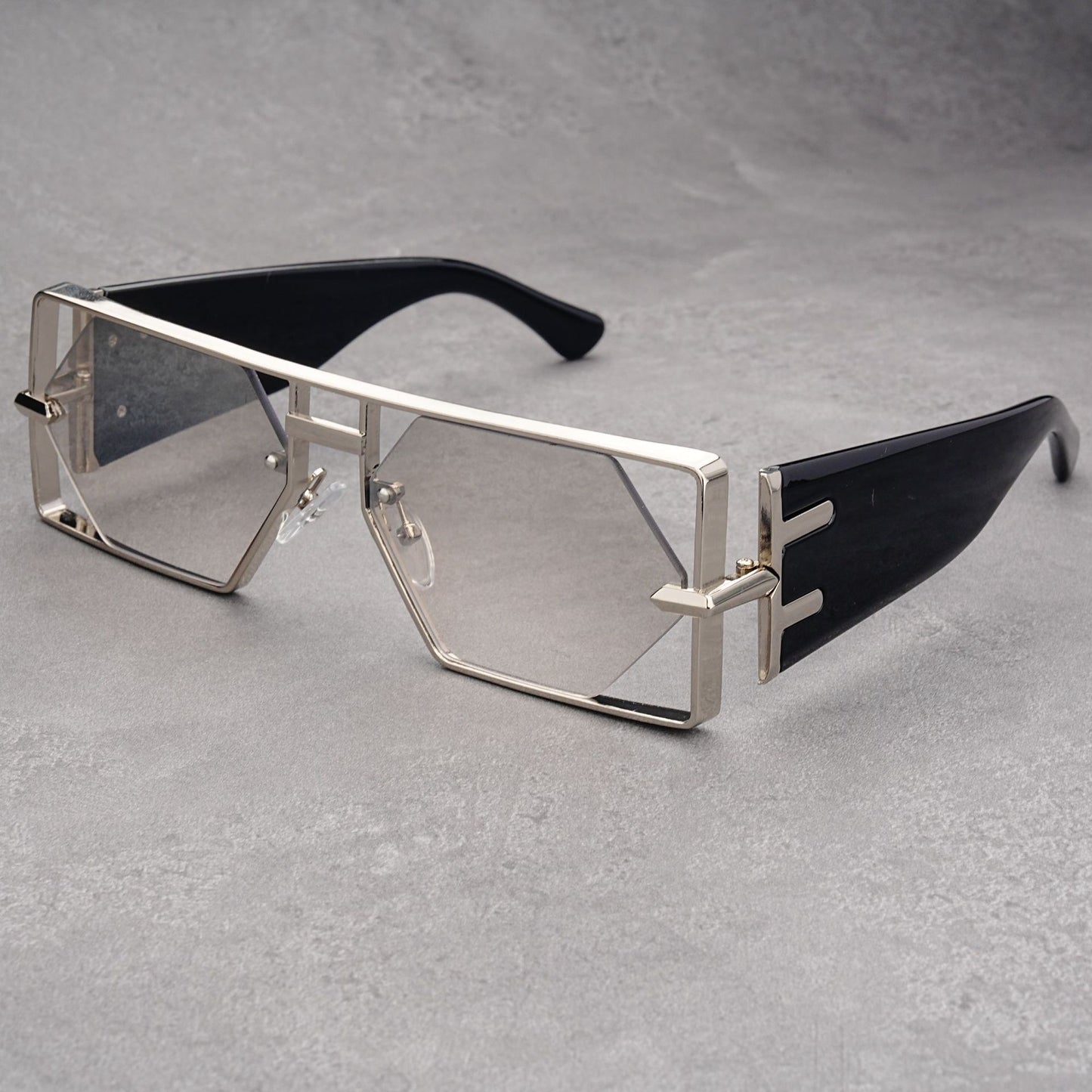 Hollow Big Square Rim Sunglasses