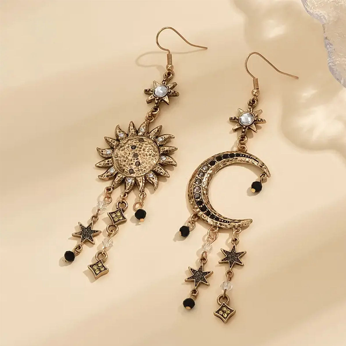 Long Sun Moon Earrings