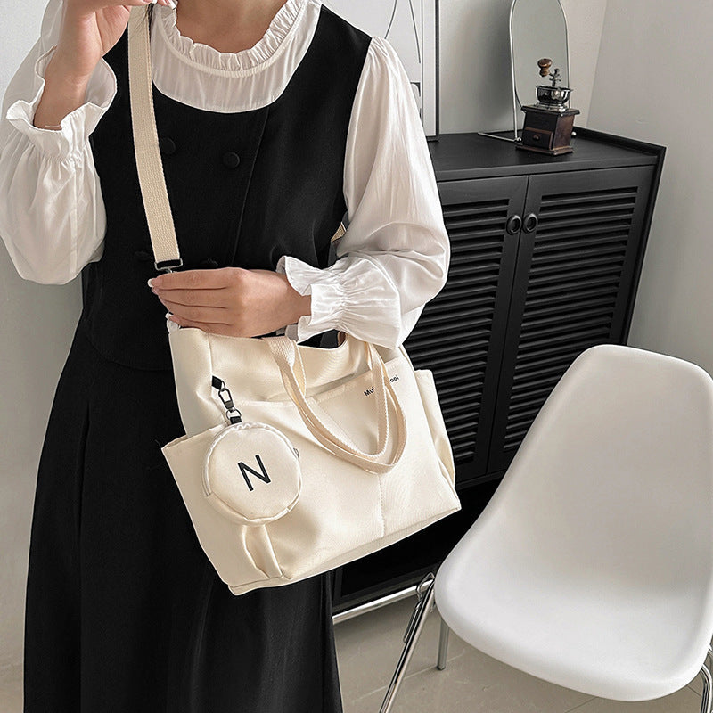 Canvas Tote Messenger Bag
