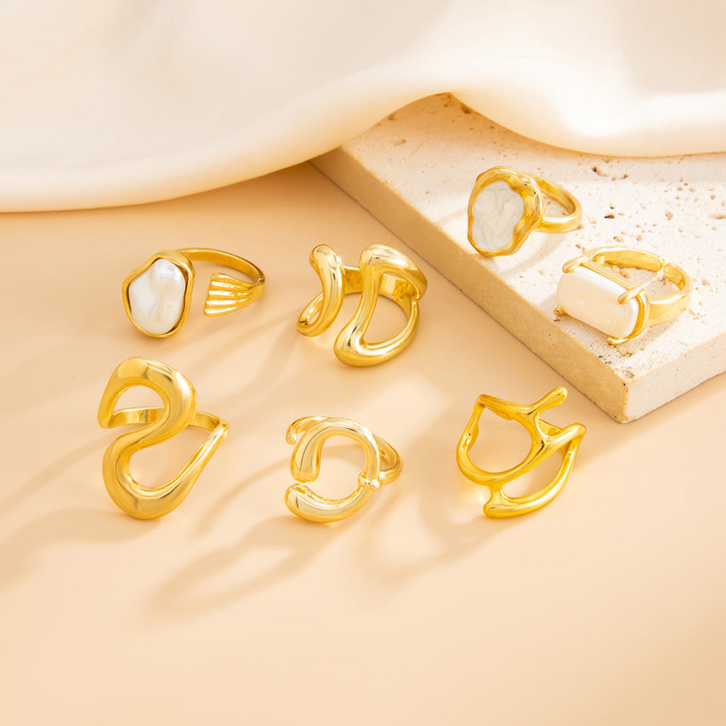 Open-end Pearl Ring Set