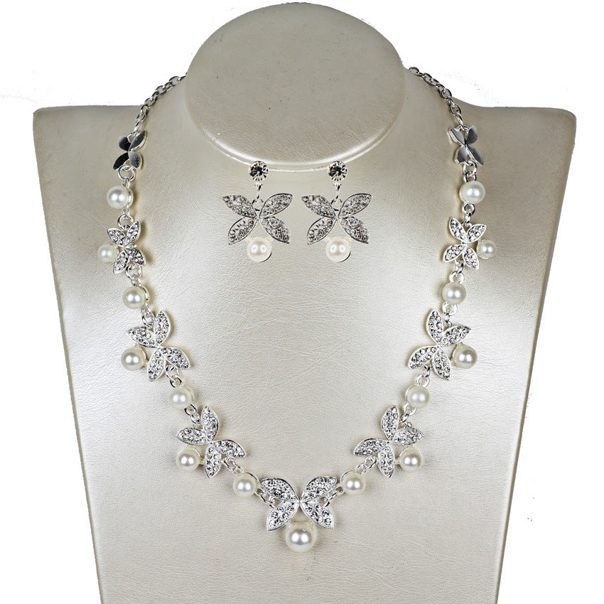 Pearl butterfly Necklace Set