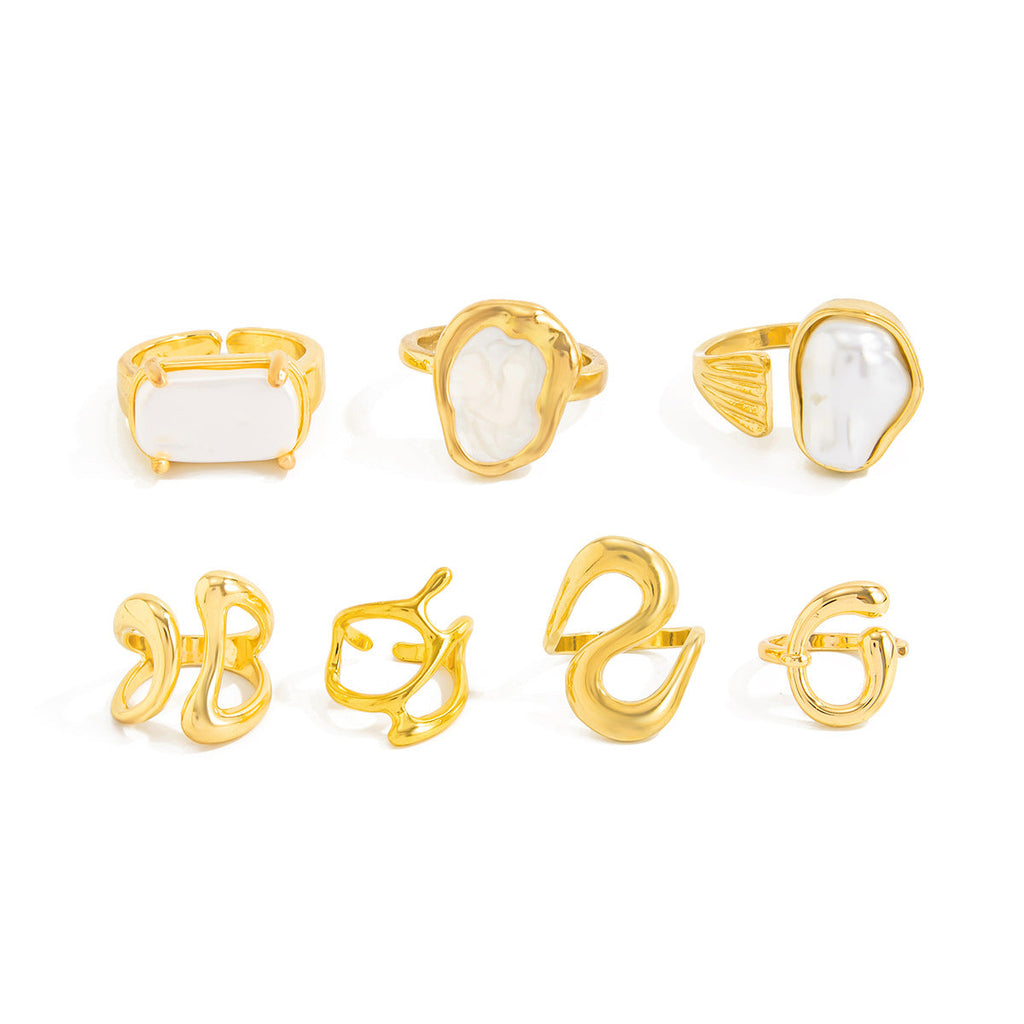 Open-end Pearl Ring Set