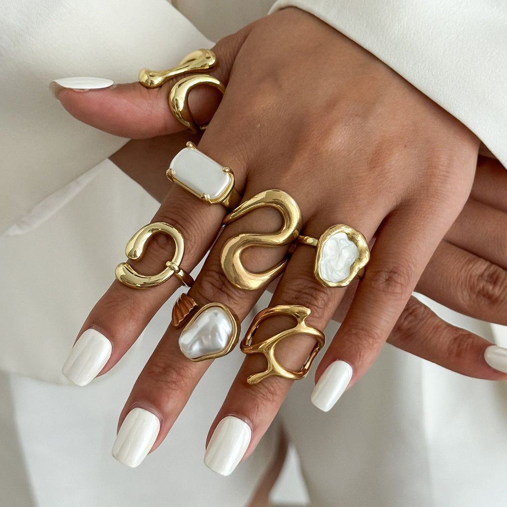 Open-end Pearl Ring Set