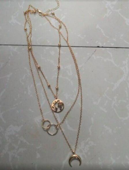 Boho Moon Map Necklace