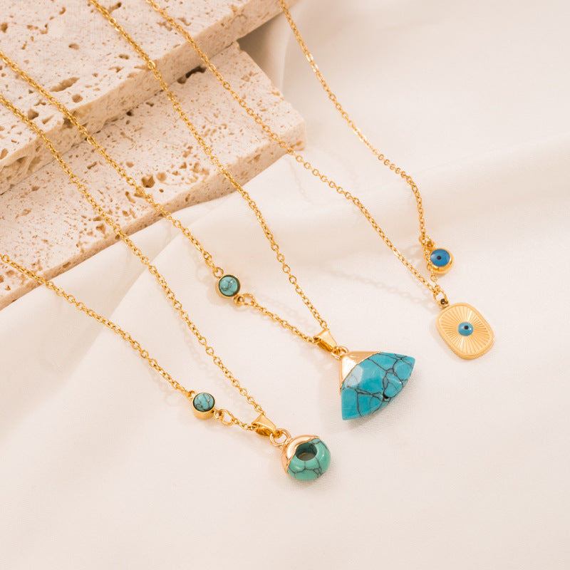 Turquoise Leaf Necklace