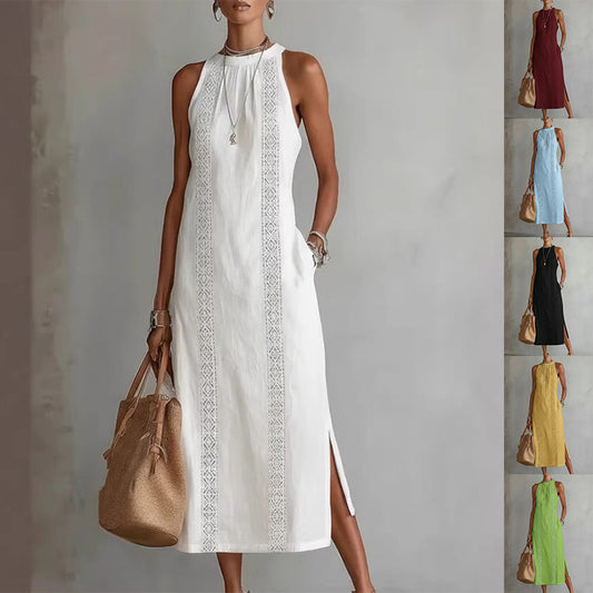 Halter Neck Sleeveless Dress