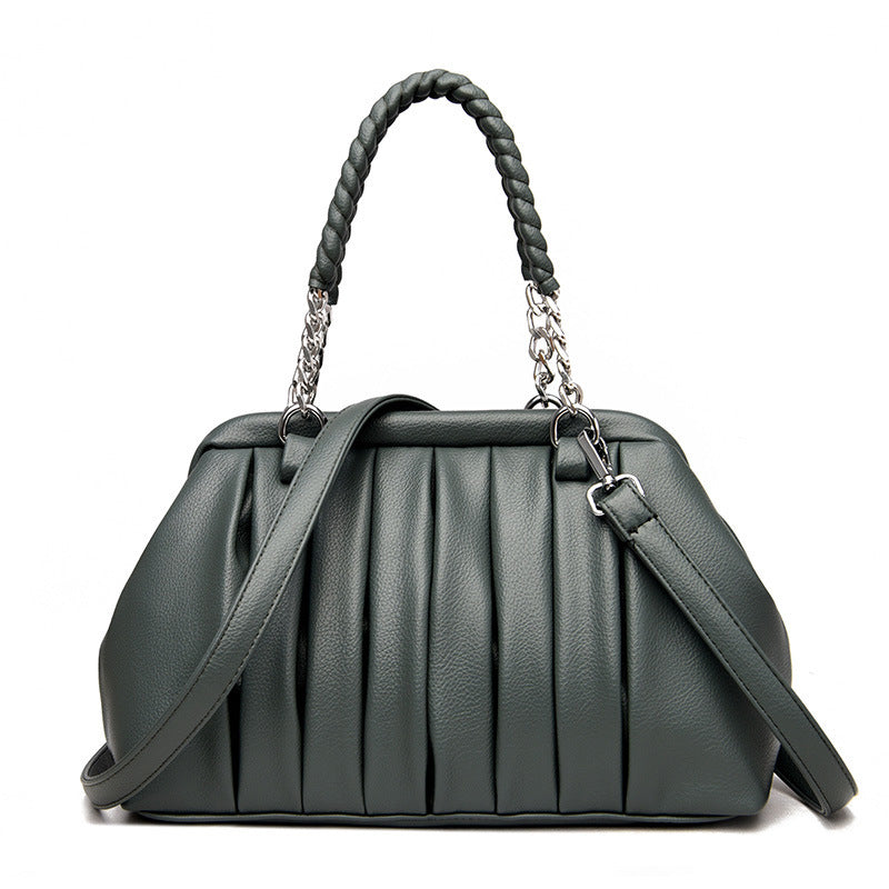 Pleated Woven Portable Bag